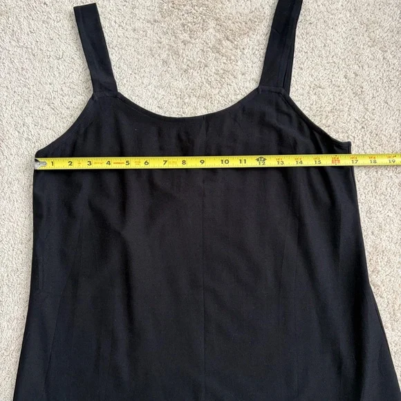 Eileen Fisher NWT Scoop Neck Long Tank Women's Size Medium Black - Picture 10 of 10